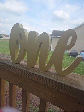 Wall Script ONE Wooden Sign